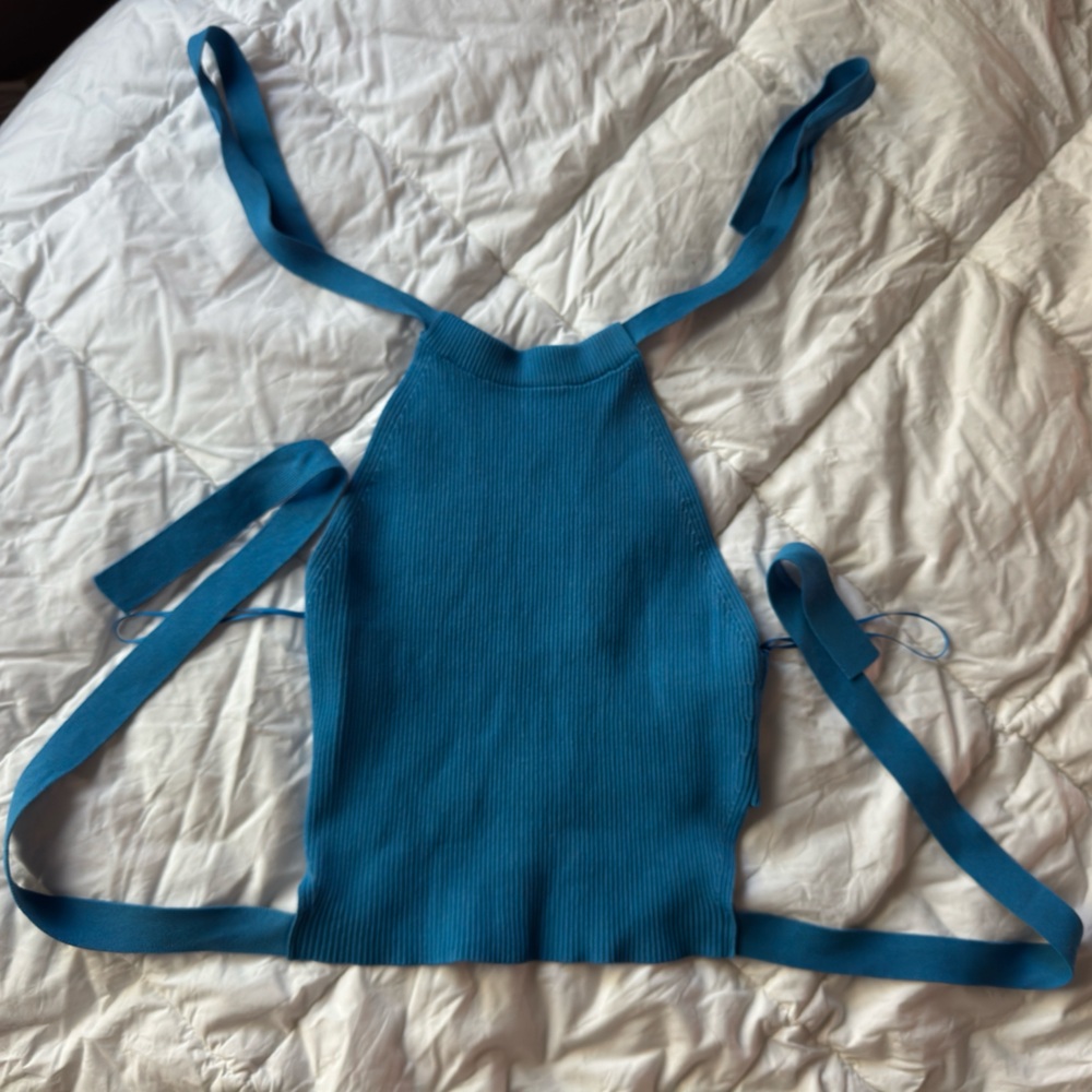Zara Blue Crop Top